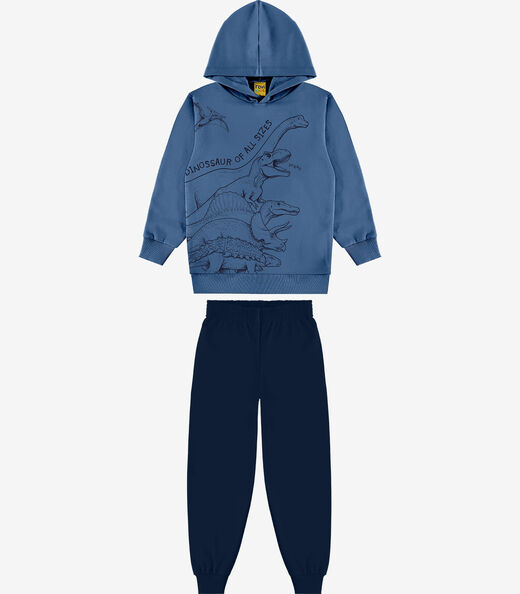 Image_Kit Conjunto Blusão Com Capuz E Calça Rovi Kids Azul