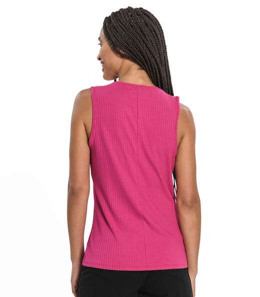 Regata Feminina Ribana Canelada Rovitex Rosa