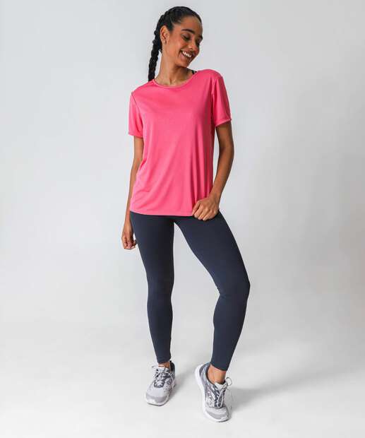 Blusa Feminina Fitness Vazado Marisa Rosa