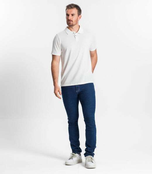 Camisa Polo Básica Masculina Diametro Bege