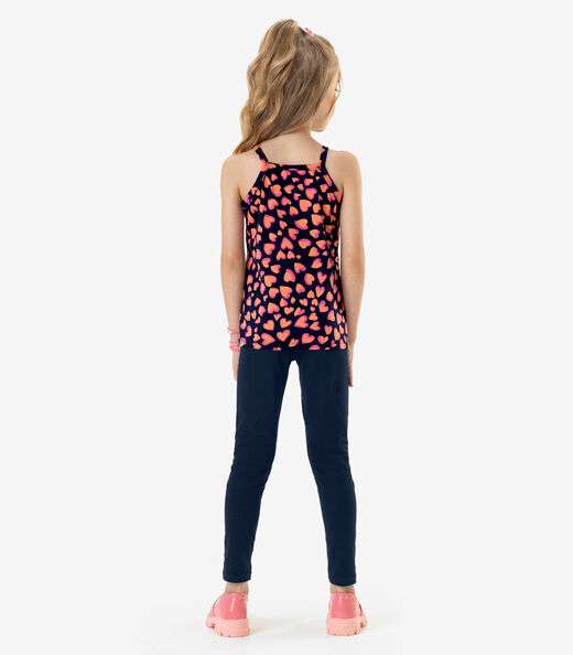 Calça Legging Infantil Feminina Rovitex Kids Azul