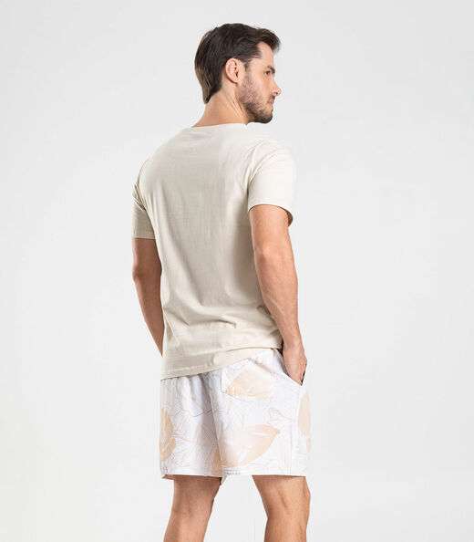 Bermuda Masculina De Microfibra Long Bong Bege