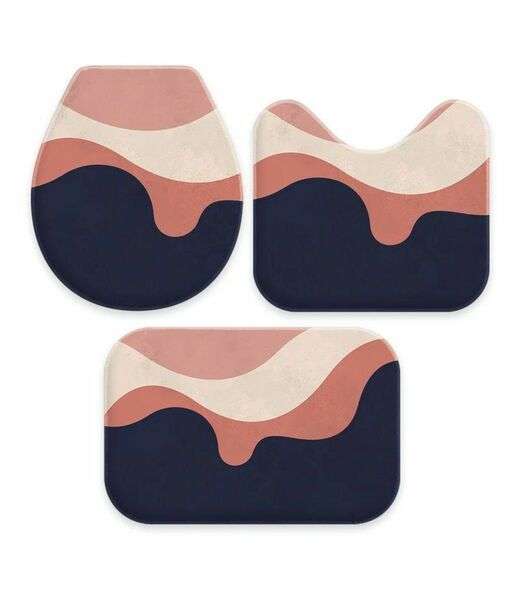 Jogo De Tapetes Para Banheiro Wevans Azul