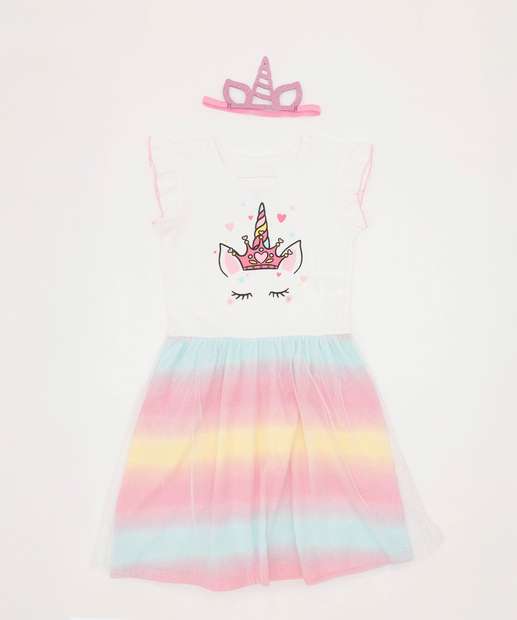 Image_Vestido Infantil Fantasia Tule Unicórnio Marisa Tam 4 a 10