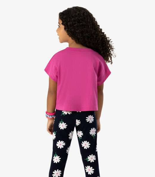 Legging Infantil Feminina Cotton Rovi Kids Azul