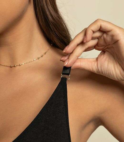 Top Alça Fina Com Bojo Removível Basic Pro Preto