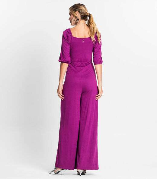 Macacão Feminino Manga 3/4 Endless Roxo