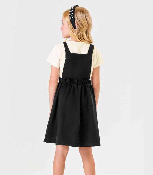 Conjunto Menina Blusa Com Salopete Trick Nick Preto