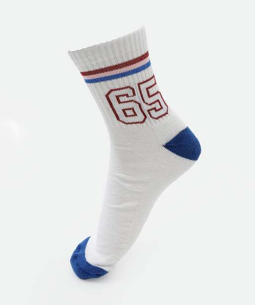 Kit 3 Pares Meias Masculina Cano Longo Marisa Branco