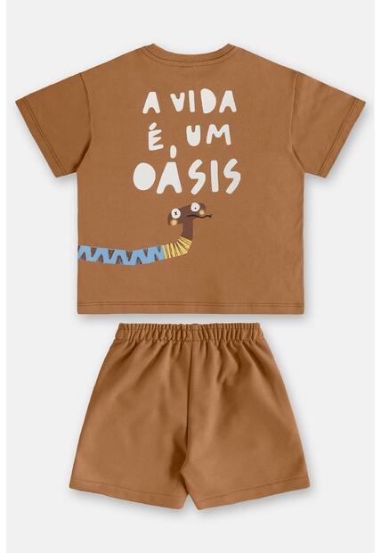 Conjunto Menino Camiseta e Short Três e Já