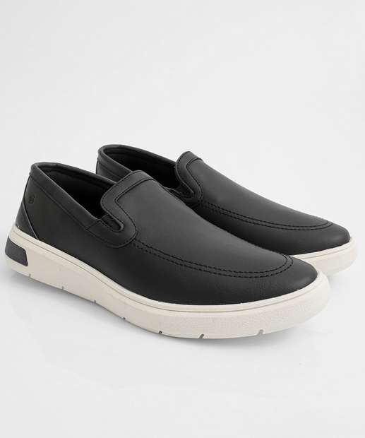 Sapatênis Masculino Slip On Casual Preto 