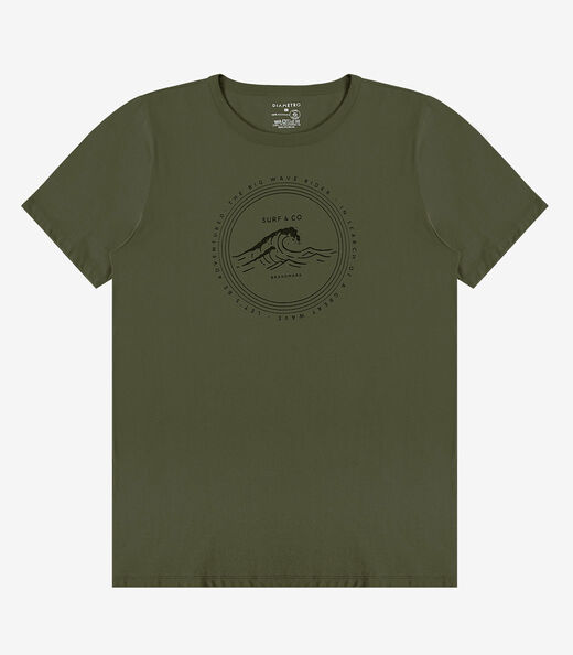 Camiseta Meia Malha Masculina Diametro Verde