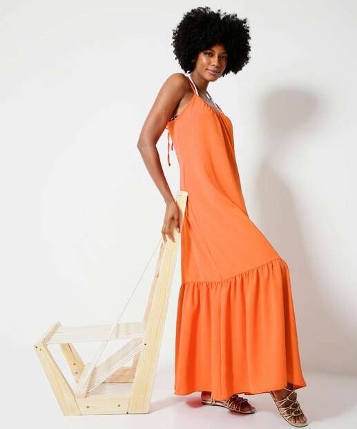 Saída De Praia Feminina Vestido Longo Marisa 