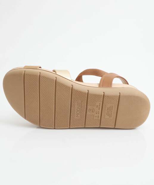 Sandália Feminina Flatform Tiras Modare Marrom