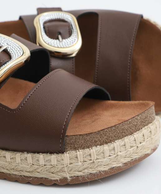 Rasteirinha Feminina Birken Fivela Beira Rio Marrom