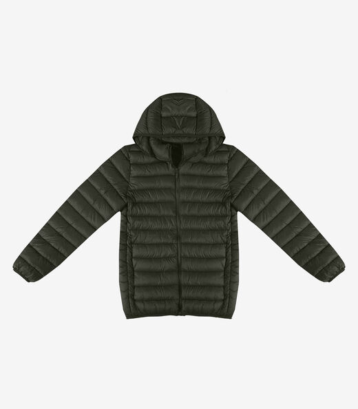 Jaqueta Masculina Puffer Com Capuz All Free Verde