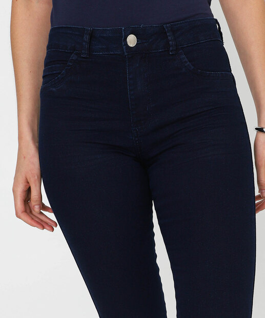 Calça Jeans Skinny Feminina Cintura Alta Biotipo Azul