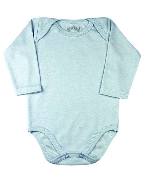 Kit Bebê 4 Peças - 2 Body ML e 2 Calças PR Cores - Azul