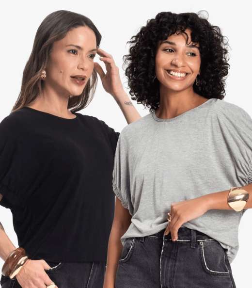 Kit 2 Blusas Viscose Infinita Cor Sortidas