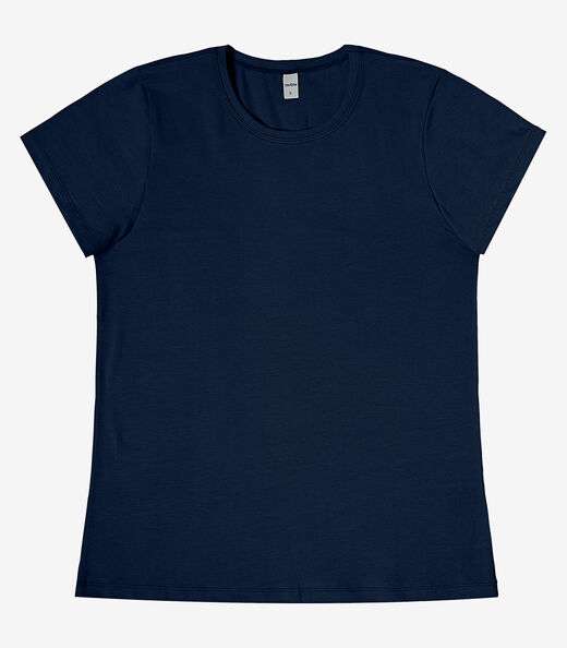 Blusa Feminina Cotton Leve Básica Rovitex Azul