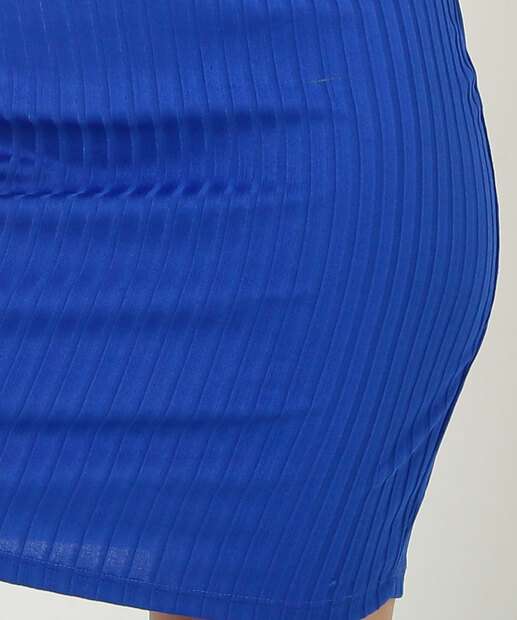 Vestido Feminino Canelado Vazado Manga Longa Marisa