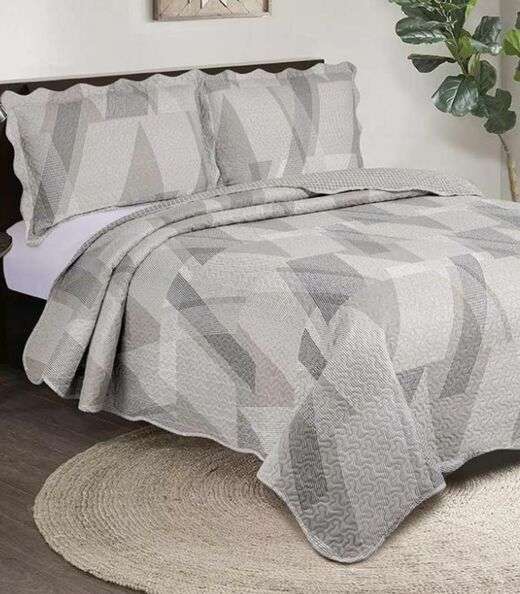 Jogo De Colcha Evolution Patchwork Solteiro Camesa Azul