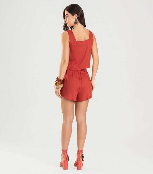 Regata Cropped Feminina Dianna Vermelho