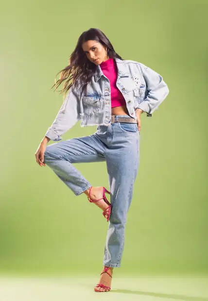 Jaqueta Jeans Cropped Oversized Salvatore Fashion