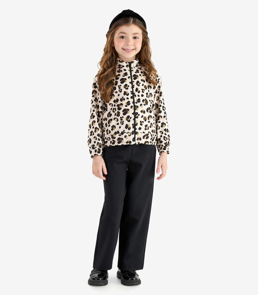 Conjunto Jaqueta Capuz e Legging Rovi Kids Bege
