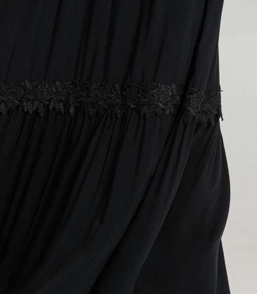 Saia Longa Feminina em Tecido Dianna Preto