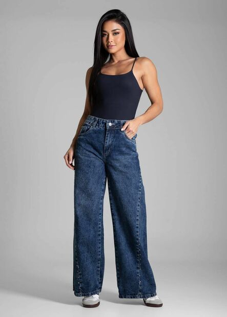 Calça Jeans Sawary Wide Leg Petit - 282398