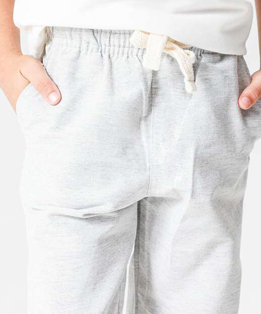 Calça Infantil Reta Bolsos Marisa Tam 4 a 10 Cinza