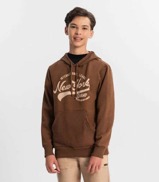 Image_Moletom Juvenil Menino Com Capuz Minty Marrom