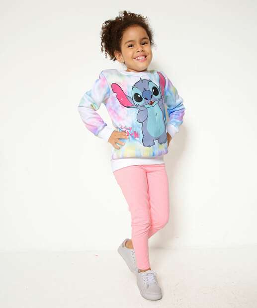 Blusão Infantil Moletom Stitch Disney Tam 4 a 12