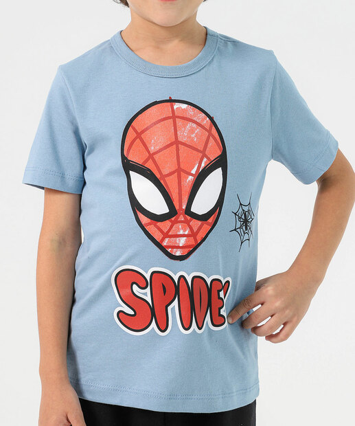 Conjunto Infantil Homem Aranha Marvel Tam 4 a 10 Azul