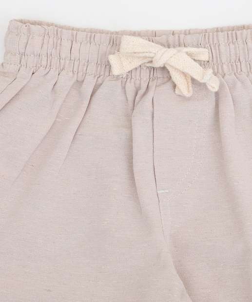 Bermuda Infantil Textura MR Tam 1 a 3 Caqui