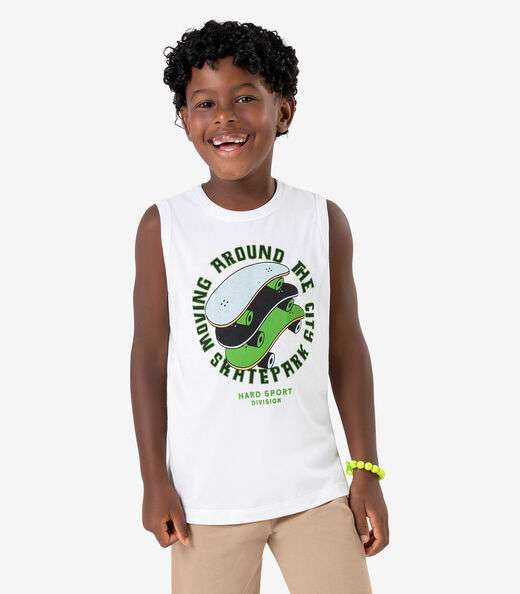 Image_Regata Infantil em Meia Malha Rovi Kids Branco