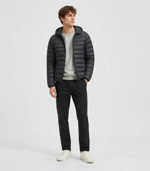 Jaqueta Masculina Puffer Com Capuz All Free Cinza