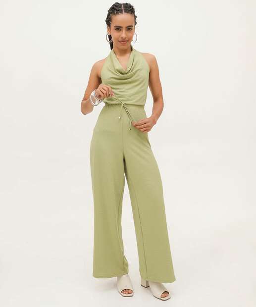 Calça Pantalona Feminina Textura Marisa