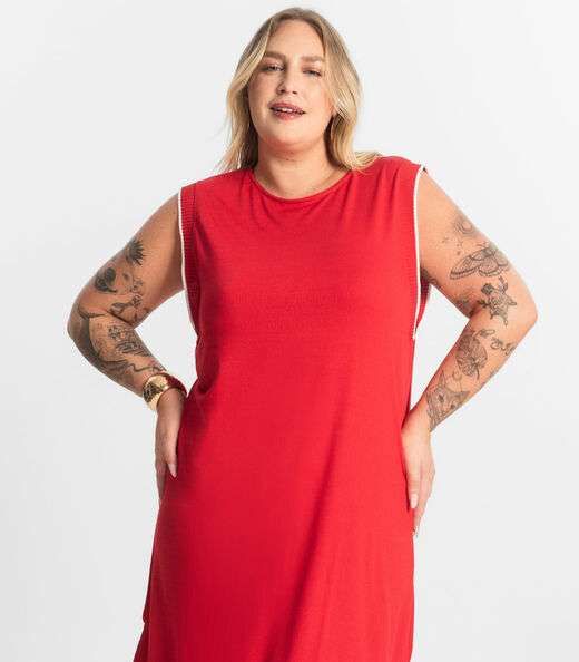 Vestido Midi Secret Glam Vermelho
