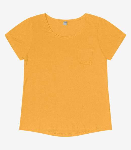 Image_Blusa Feminina Viscotorcion Com Bolso Rovitex Amarelo