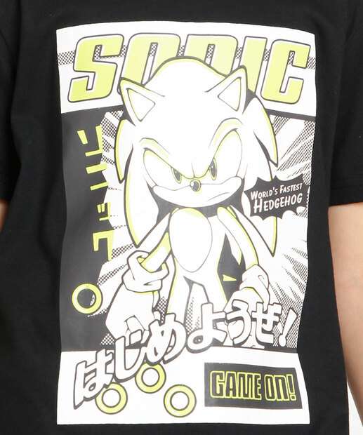 Camiseta Juvenil Manga Curta Estampa Sonic