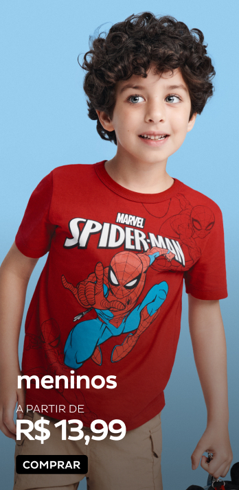 Roupas para Meninos a partir de R$13,99 Roupas para Meninos a partir de R$13,99