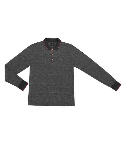 Camisa Polo Masculina Em Meia Malha Diametro Preto