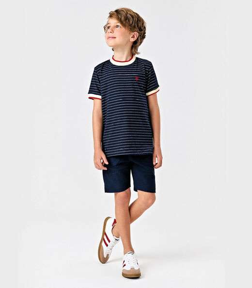 Conjunto Menino Camiseta Com Bermuda Trick Nick Azul