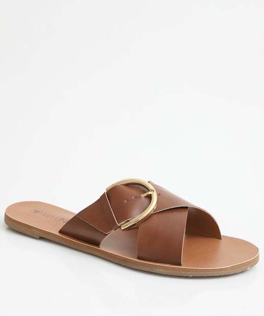 Rasteirinha Feminina Via Uno Marrom