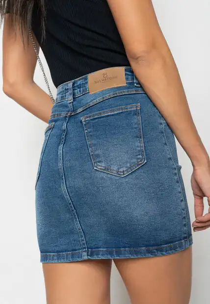 Saia Jeans Curta Salvatore Fashion