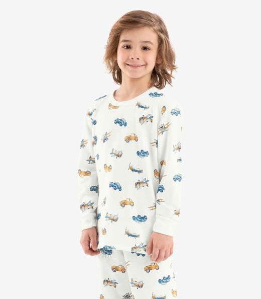 Pijama moletinho Rovi Kids Bege