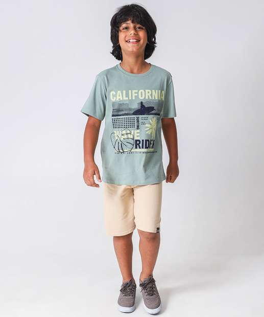 Camiseta Juvenil Estampada Marisa Tam 10 a 16 Verde