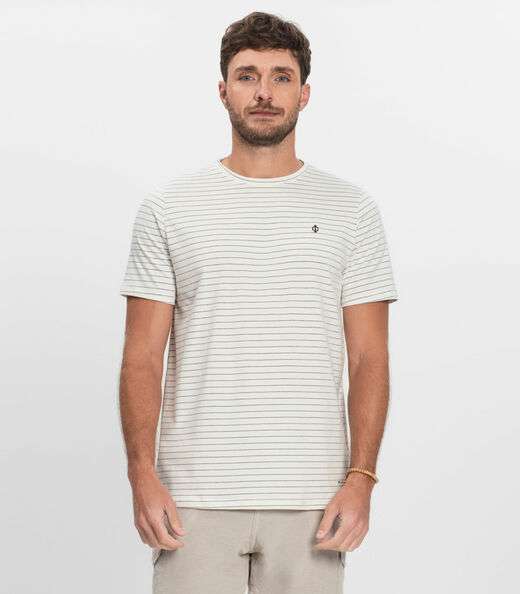 Image_Camiseta Masculina Cotton Listrado Diametro Bege